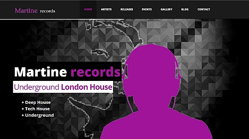 Music label website design